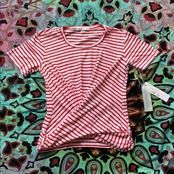Stateside Tops - NWT Red & White Striped Naitica STATESIDE top